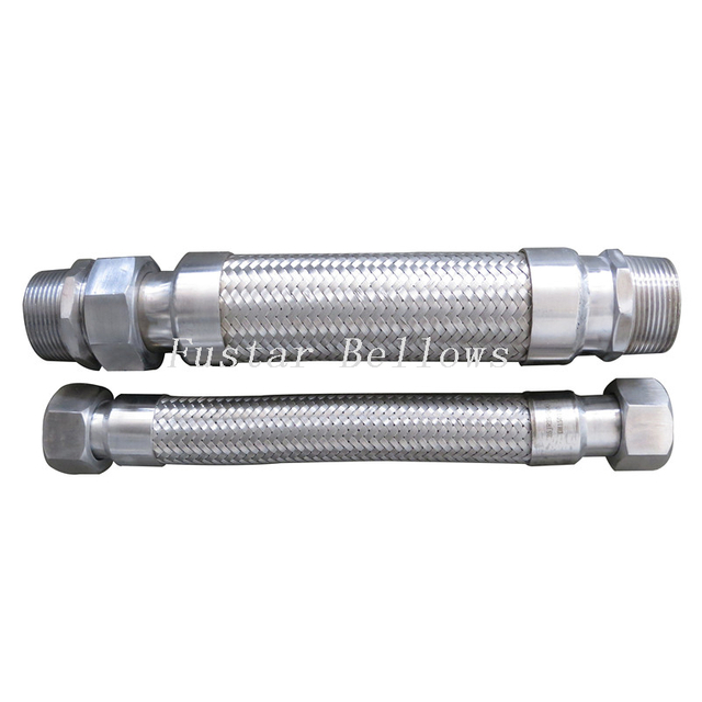 Stainless steel American National Pipe Thread NPT female threaded nut flexible metal hose