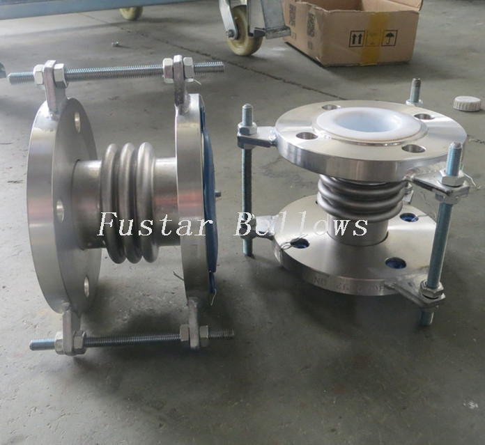 DIN Flanged Steel Liner PTFE(polypropylene) Bellow Expansion Joint in Chemical 