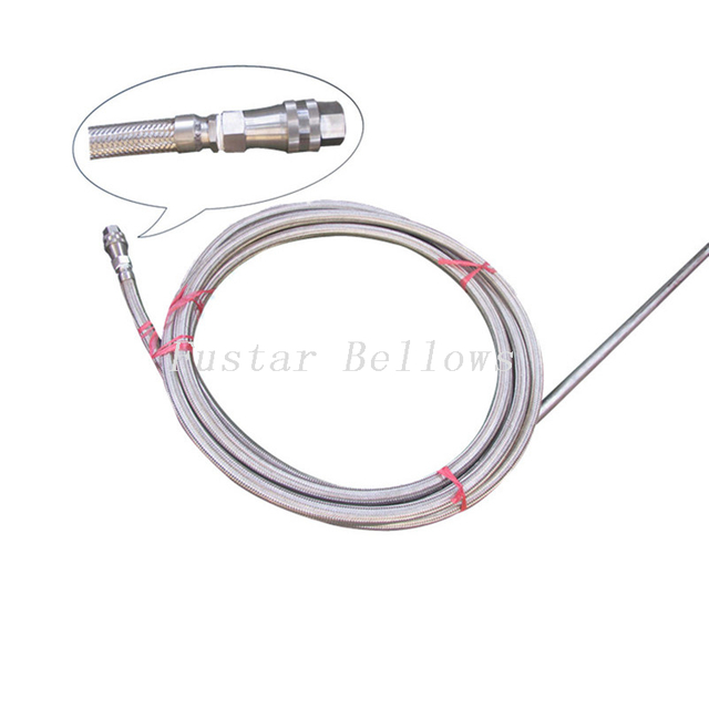 Stainless self-sealing quick coupling flexible metal hose pipe 