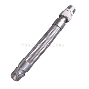 SS304 swivel male npt threaded nut flexible metal hose 