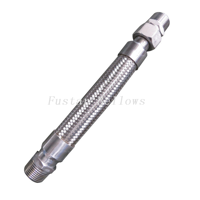 SS304 swivel male npt threaded nut flexible metal hose 