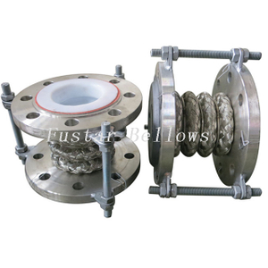 Chemical industry ANSI 304 stainless steel wire braided PTFE expansion joint 
