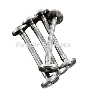 Size 1/4" to 32" metallic SS316L AISI 150lbs fixed flanged flexible metal hose pipe 