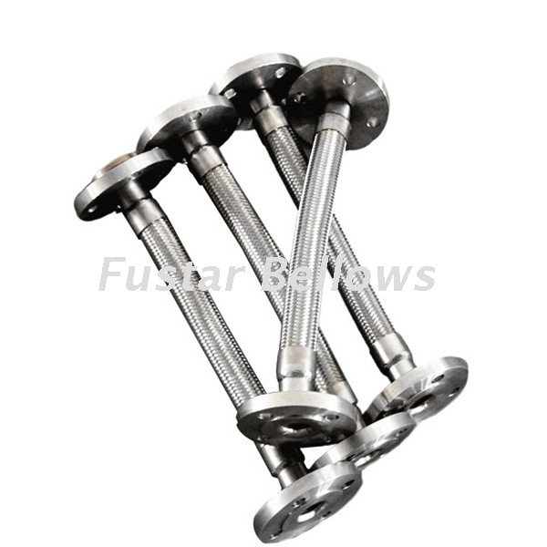 Size 1/4" to 32" metallic SS316L AISI 150lbs fixed flanged flexible metal hose pipe 