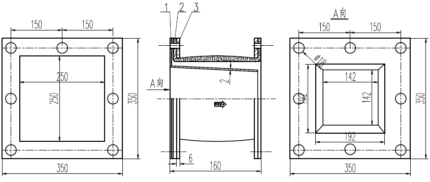 drawing of fabric expansion joint
