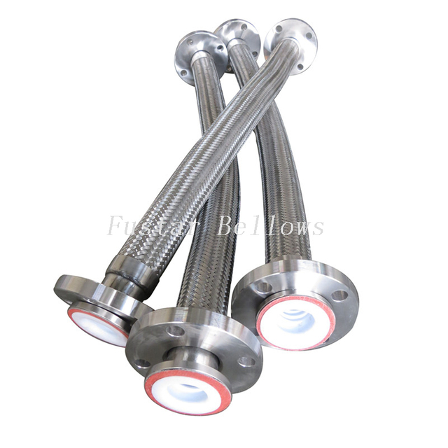 DN50-1000MM Corrugated Flexible Metallic PTFE Lined Hose 